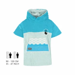 PONCHO DZIECIĘCE WAVE HAVAII MINI BAWEŁNA BAMBUS 60 X 55 CM