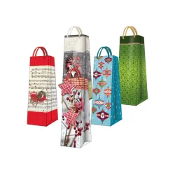 TORBA PREZENTOWA NA BUTELKĘ 14X12X37 CM