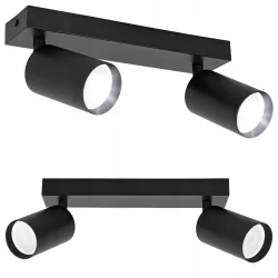 LAMPA SUFITOWA SPOT GU10 CZARNA RUCHOMA NATYNKOWA KINKIET