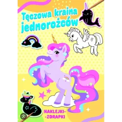 TĘCZOWA KRAINA JEDNOROŻCÓW NAKLEJKI ZDRAPKI