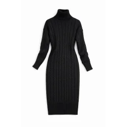 SUKIENKA SWETROWA Z GOLFEM DAMSKA CZARNA ROZMIAR UNIWERSALNY