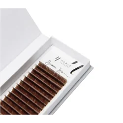 SZTUCZNE RZĘSY BRĄZOWE BROWN LINE NOBLE LASHES C 0.05 6-13 MM