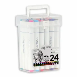 MARKERY ARTYSTYCZNE 24 SZTUKI – DWUSTRONNE PROFESJONALNE CREADU