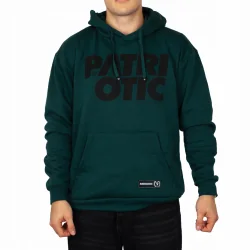 BLUZA Z KAPTUREM PATRIOTIC CLS X ZIELONA KANGURKA Z LOGO ROZMIAR L