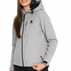 KURTKA DAMSKA SOFTSHELL CAMPUS SZARA Z KAPTUREM ROZMIAR XL