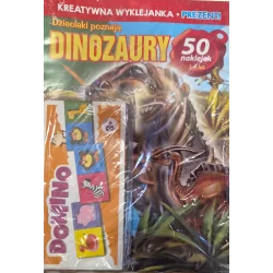 DZIECIAKI POZNAJĄ DINOZAURY KREATYWNA WYKLEJANKA + DOMINO 3+