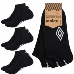 UMBRO SKARPETKI STOPKI CZARNE 3-PAK ROZMIAR 35-38