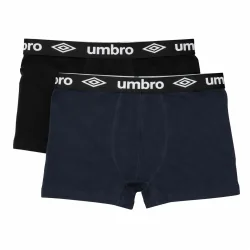 BOKSERKI MĘSKIE UMBRO 2-PAK ROZMIAR XXL CZARNE GRANATOWE