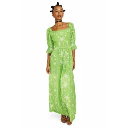 SUKIENKA MAXI NEVER FULLY DRESSED ZIELONA HAFTOWANA ROZMIAR 38