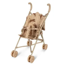 SKŁADANY WÓZEK DLA LALEK I PLUSZAKÓW KONGES SLOJD TIGER OXFORD TAN 3+