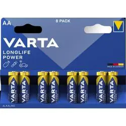 BATERIE ALKALICZNE VARTA LONGLIFE POWER AA LR6 8 SZTUK
