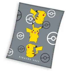 KOCYK DZIECIĘCY POKEMON PIKACHU 130X160 CM FLANELOWY