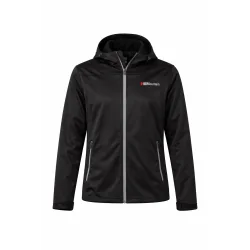 KURTKA SOFTSHELL MĘSKA Z KAPTUREM HIMOUNTAIN CZARNA ROZMIAR L