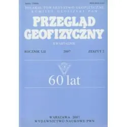 PRZEGLĄD GEOFIZYCZNY ROCZNIK LII 2007 ZESZYT 2 KWARTALNIK