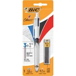 DŁUGOPIS AUTOMATYCZNY 4 KOLORY + WKŁADY BIC