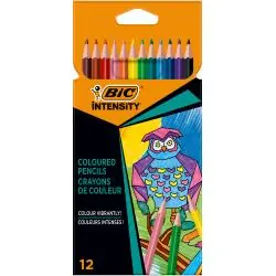 KREDKI OŁÓWKOWE INTENSITY 12 KOLORÓW BIC