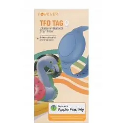 FOREVER FINDMY TFO TAG LOKALIZATOR CZARNY + OPASKA NIEBIESKA