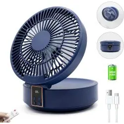 CICHY WENTYLATOR BIURKOWY PRZENOŚNY USB 3 PRĘDKOŚCI 4000 MAH Z PILOTEM I OSCYLACJĄ