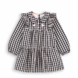 SUKIENKA TKANINOWA W KRATĘ Z KOŁNIERZYKIEM ROZMIAR 92 COCCODRILLO