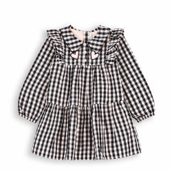 SUKIENKA TKANINOWA W KRATĘ Z KOŁNIERZYKIEM ROZMIAR 122 COCCODRILLO