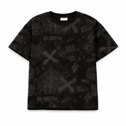 T-SHIRT CHŁOPIĘCY CZARNY Z NADRUKIEM ROZMIAR 128 COCCODRILLO