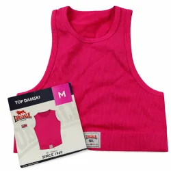 TOP DAMSKI FUKSJA PRĄŻKOWANY ROZMIAR S LONSDALE