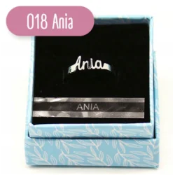 ANIA PIERŚCIONEK Z TWOIM IMIENIEM REGULOWANY