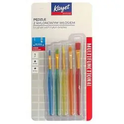 PĘDZLE Z NYLONOWYM WŁOSIEM 5 SZTUK KAYET