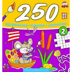 250 KOLOROWANEK REBUSÓW LABIRYNTÓW - Zielona Sowa