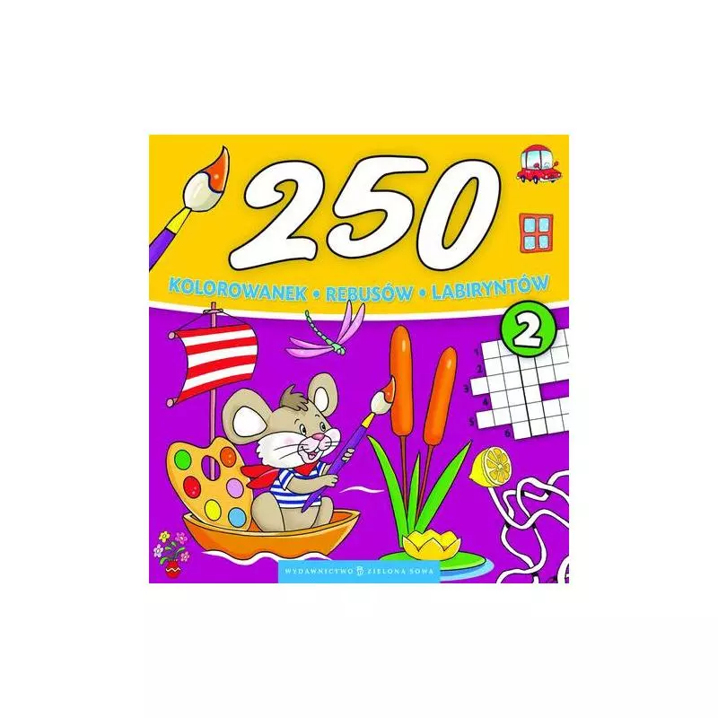 250 KOLOROWANEK REBUSÓW LABIRYNTÓW - Zielona Sowa