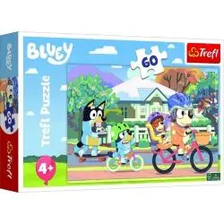 PUZZLE 60 ELEMENTÓW BLUEY WESOŁY TREFL 4+