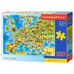 PUZZLE 100 ELEMENTÓW MAPA EUROPY CASTORLAND 6+