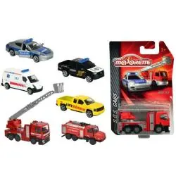 SOS CARS SAMOCHODY RATUNKOWE 6 MODELI MIEJSKIE MAJORETTE 3+
