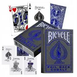 KARTY DO GRY METALLUXE NIEBIESKIE METALIZOWANE PREMIUM BICYCLE 12+