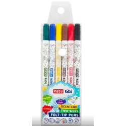 PISAKI ZAPACHOWE DWUSTRONNE SPIERALNE 6 KOLORÓW EASY STATIONERY