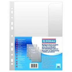 KOSZULKI FOLIOWE DONAU 100 MIKRONÓW TRANSPARENTNE 10 SZTUK A4