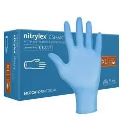 RĘKAWICZKI NITRYLOWE MERCATOR NITRYLEX CLASSIC XL NIEBIESKIE 100 SZT