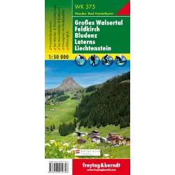 WK 375 LARGE WALSERTAL - FELDKIRCH - BLUDENZ - LATERNS - LIECHTENSTEIN, HIKING MAP 1:50 000