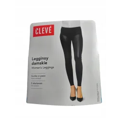 LEGGINSY DAMSKIE CZARNE CLEVE ROZMIAR M