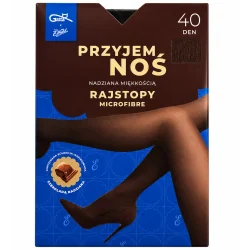 RAJSTOPY DAMSKIE GŁADKIE DARK CHOCO 40 DEN ROZMIAR 3-M GATTA