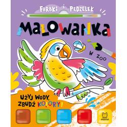 W ZOO. MALOWANKA. FARBKI I PĘDZELEK