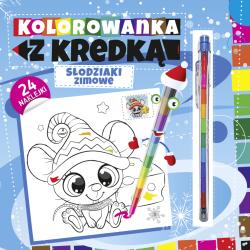 ZIMOWE SŁODZIAKI. KOLOROWANKA Z KREDKĄ