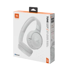 SŁUCHAWKI NAUSZNE BEZPRZEWODOWE JBL TUNE 520BT BIAŁE BLUETOOTH PURE BASS
