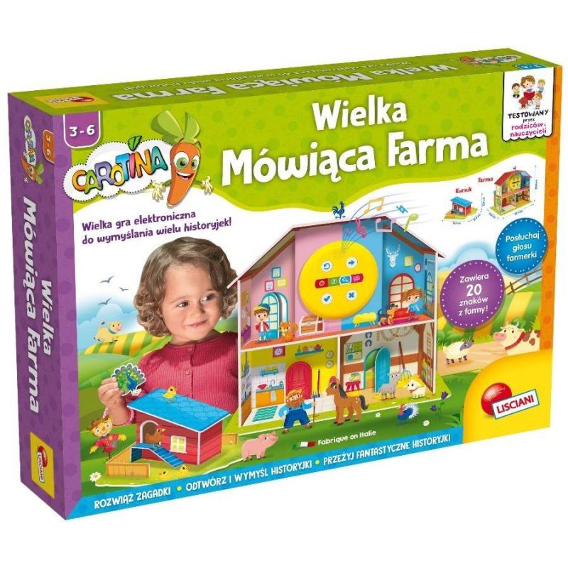 WIELKA MÓWIĄCA FARMA CAROTINA GRA ELEKTRONICZNA 3-6 LAT - Lisciani