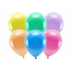 BALONY METALIZOWANE ECO 26 CM MIX 100 SZTUK PARTYDECO