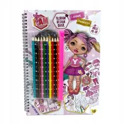 I AM PINK PRINCESS. FASHION DESIGN BOOK & SZKICOWNIK MODOWY + KREDKI
