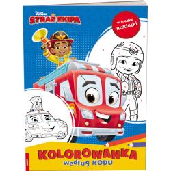 DISNEY STRAŻ EKIPA. KOLOROWANKA WEDŁUG KODU Z NAKLEJKAMI