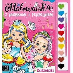 KSIĘŻNICZKI. MALOWANKA Z FARBKAMI I PĘDZELKIEM II GATUNEK