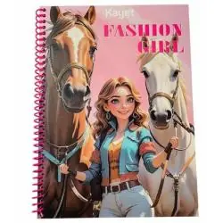 FASHION GIRL KOLOROWANKA Z MOTYWEM KONI