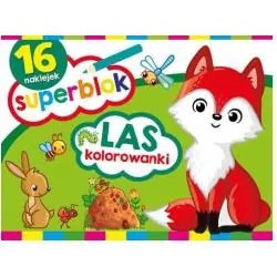 LAS. KOLOROWANKI. SUPERBLOK Z NAKLEJKAMI